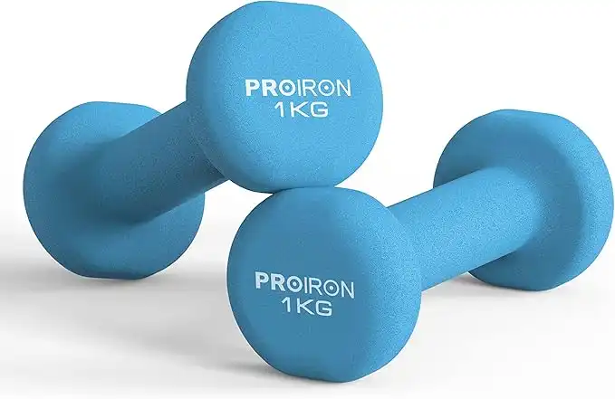 PROIRON Neoprene Dumbbells Weights Exercise & Fitness Dumbbells in 1kg 1.5kg 2kg 3kg 4kg 5kg 8kg 10kg Pair