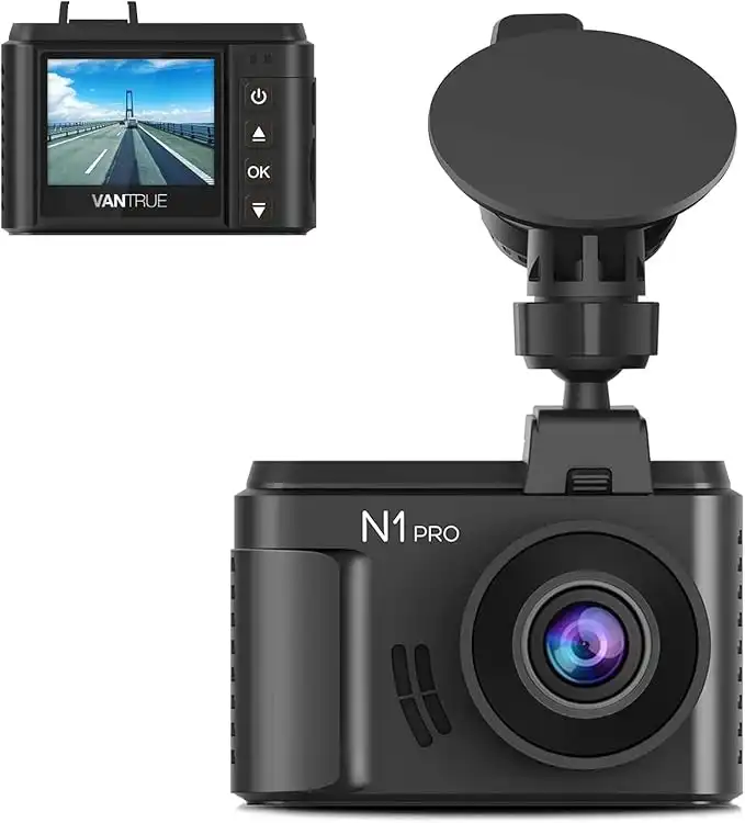 Vantrue N1 Pro Mini 1080P Dash Cam with IMX323 Sensor, Full HD 1920x1080P 1.5" Car Dash Camera Video Recorder w/Super Night Vision, Parking Mode, G-Sensor, Collision Detection, Support 256GB Max
