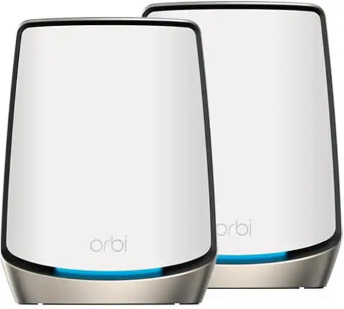 NETGEAR Orbi Tri-Band WiFi 6 Mesh System (RBK862S) – Router with 1 Satellite Extender, Coverage up to 5,400 sq. ft., 100 Devices, 10 Gig Internet Port, Armor Subscription, AX6000 (Up to 6Gbps)