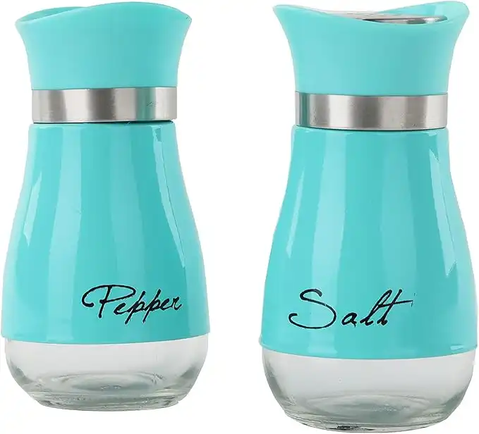 Servette Home Basic Salt & Pepper Shakers - Aqua