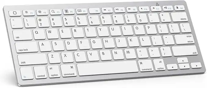Omoton Ultra-Slim Bluetooth Keyboard, White
