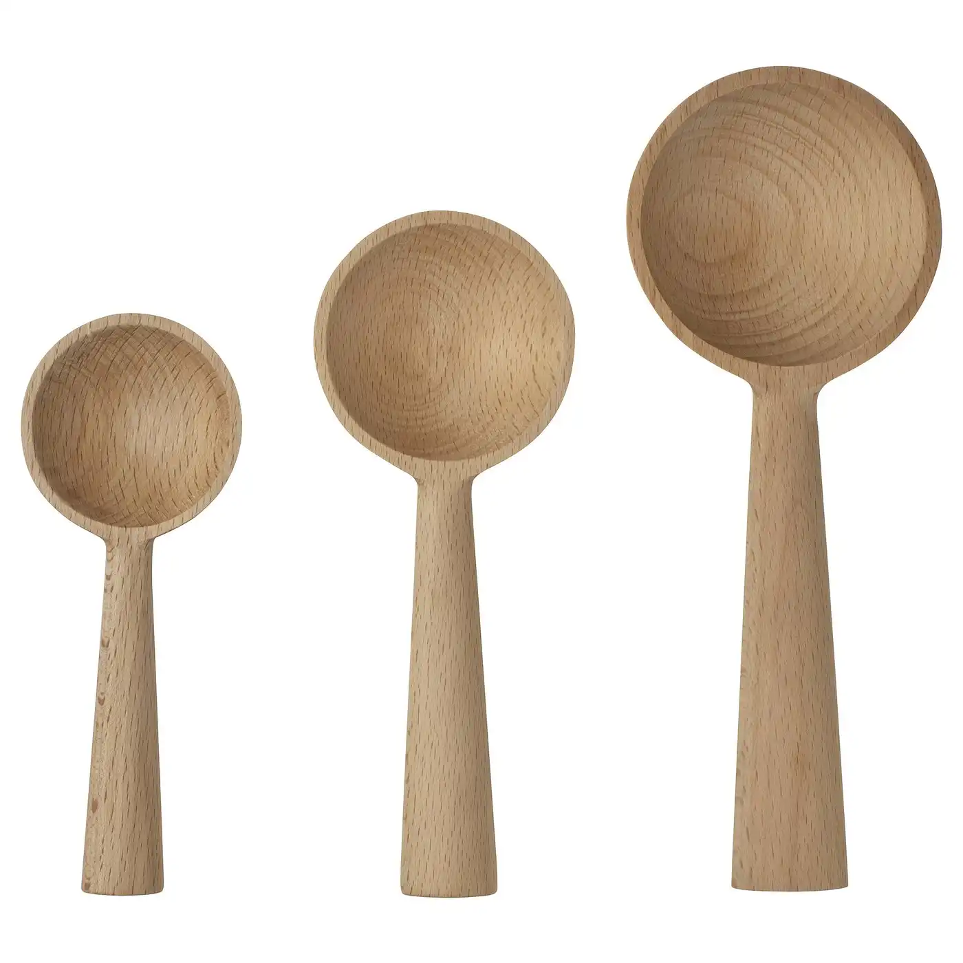 FLODNEJONÖGA Spoon, set of 3 - wood