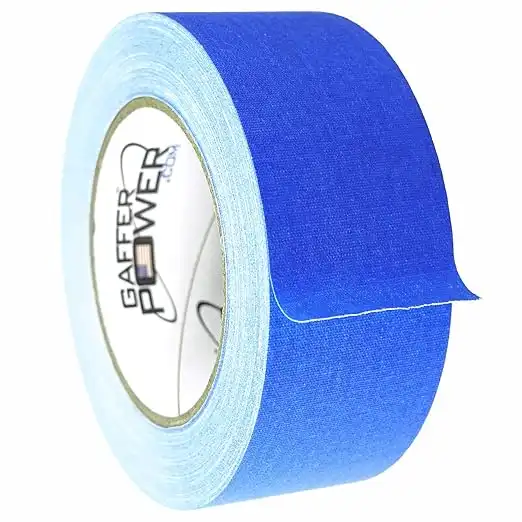 Gaffer Power Real Professional Grade Tape By Made In The Usa Heavy Duty Tape Non Reflective Multipurpose Better Than Duct Tape. 2 Inches x 30 Yards Electric Blue