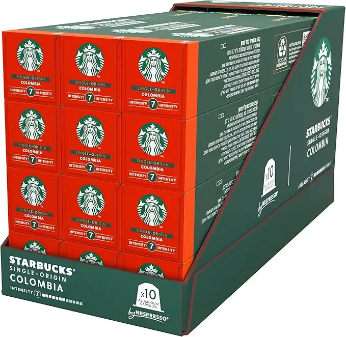 Starbucks Single Origin Colombia by Nespresso 12 Sleeves, Red
