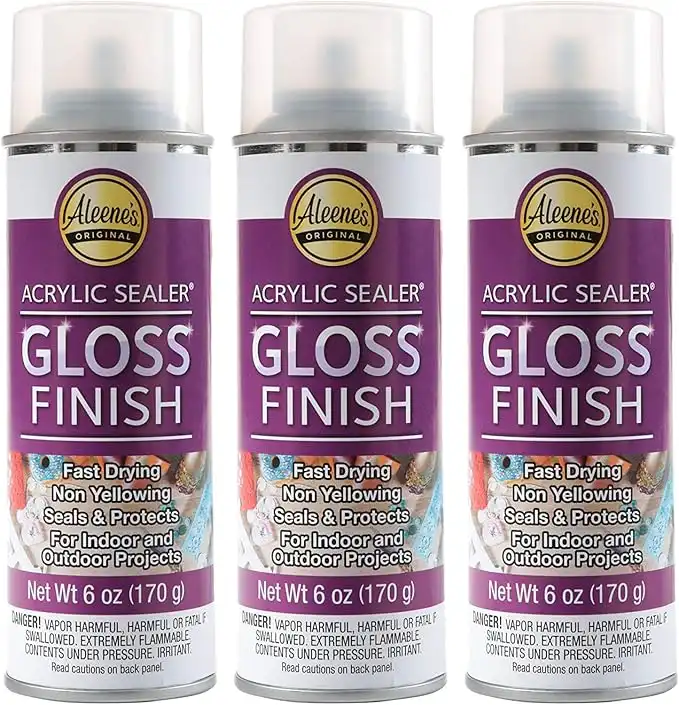 Aleene's Spray 6 oz. 3 Pack Acrylic Sealer, Clear-Gloss 3 Count