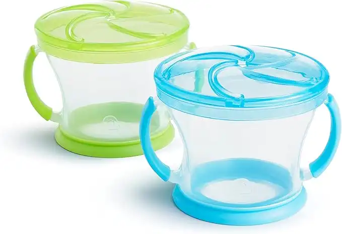 Munchkin 2 Piece Snack Catcher, Blue/Green