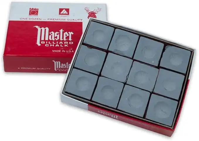 Master Billiards/Pool Cue Chalk Box, 12 Cubes