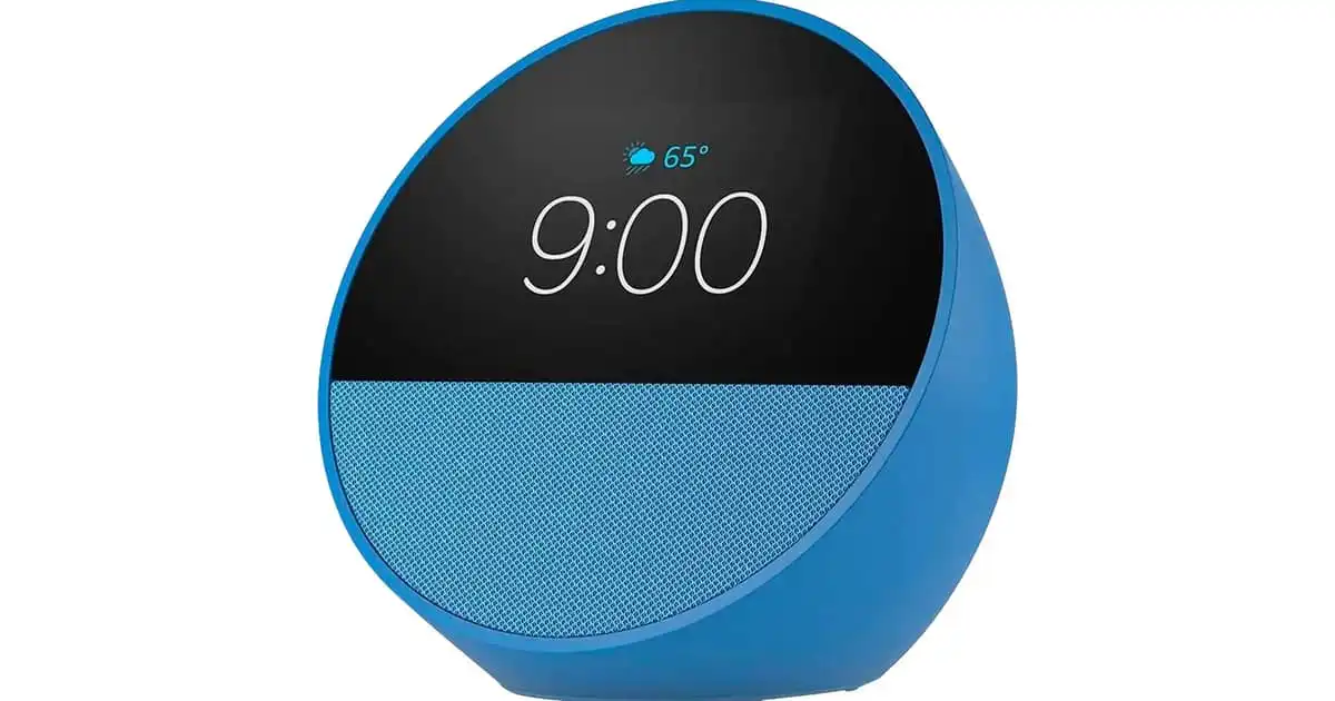 Amazon Echo Spot Smart Alarm Clock With Alexa Ocean Blue